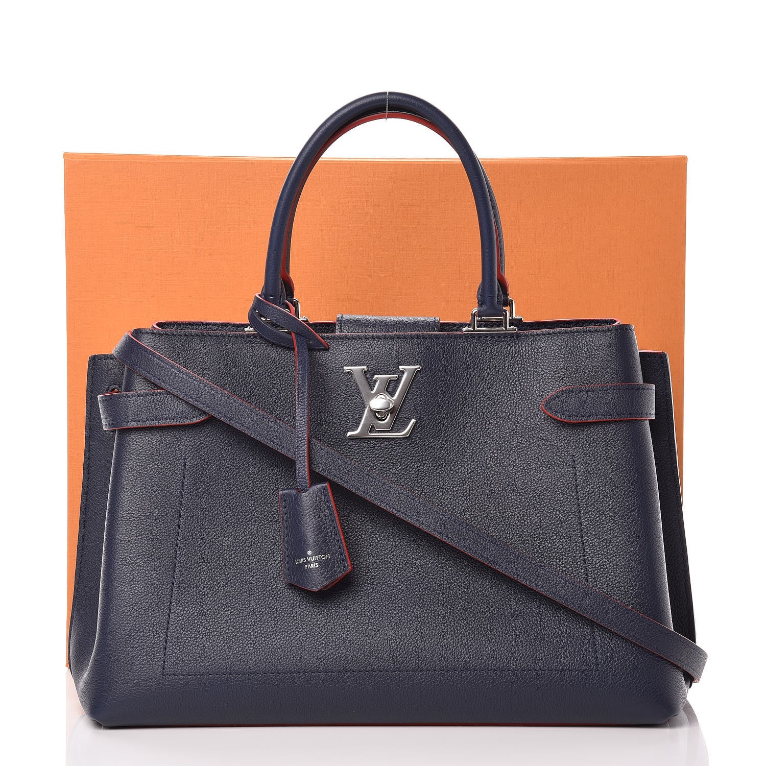 Louis Vuitton Calfskin Lockme Day Marine Rouge 12 of 12