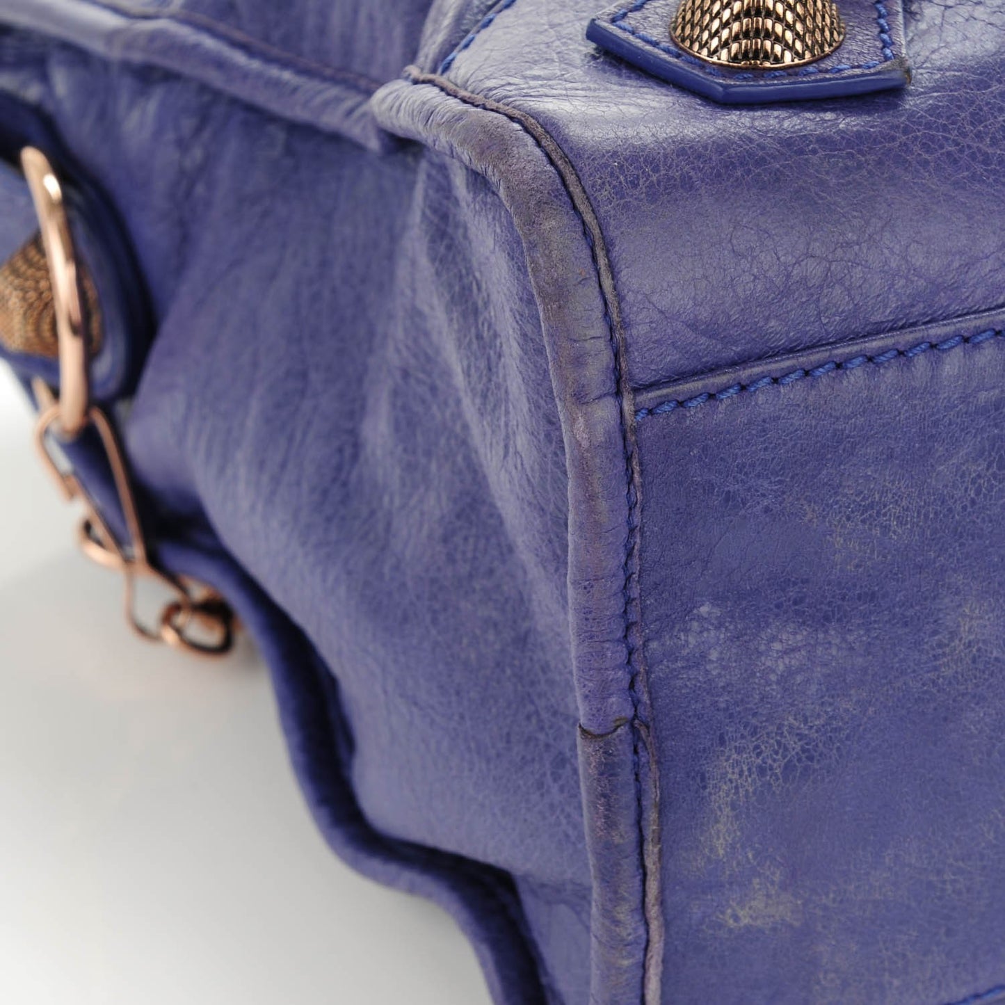 Agneau Giant 21 Rose Gold Hardware City Bleu Lavande