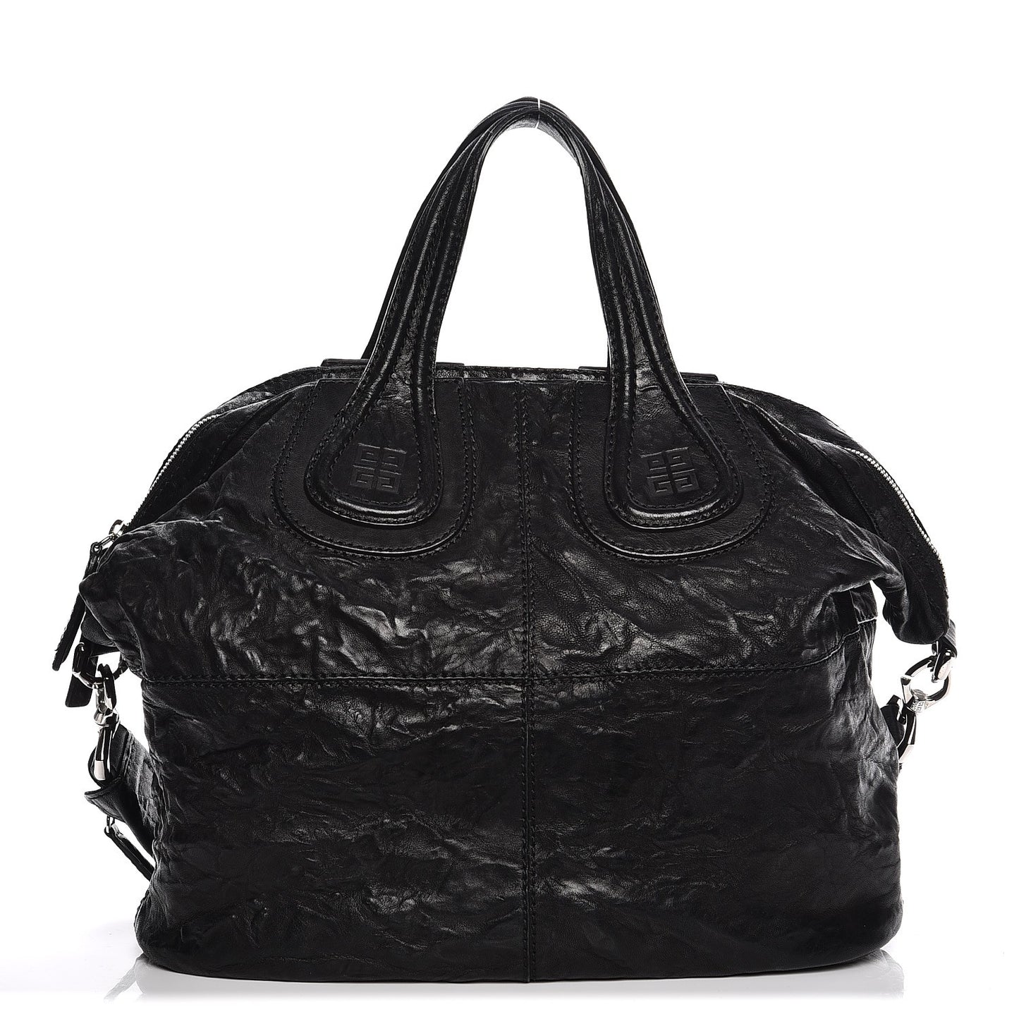 Wrinkled Lambskin Medium Nightingale Black