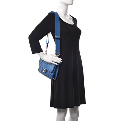 Chanel Caviar Quilted Medium Sunset On The Sea Flap Blue 2 of 11