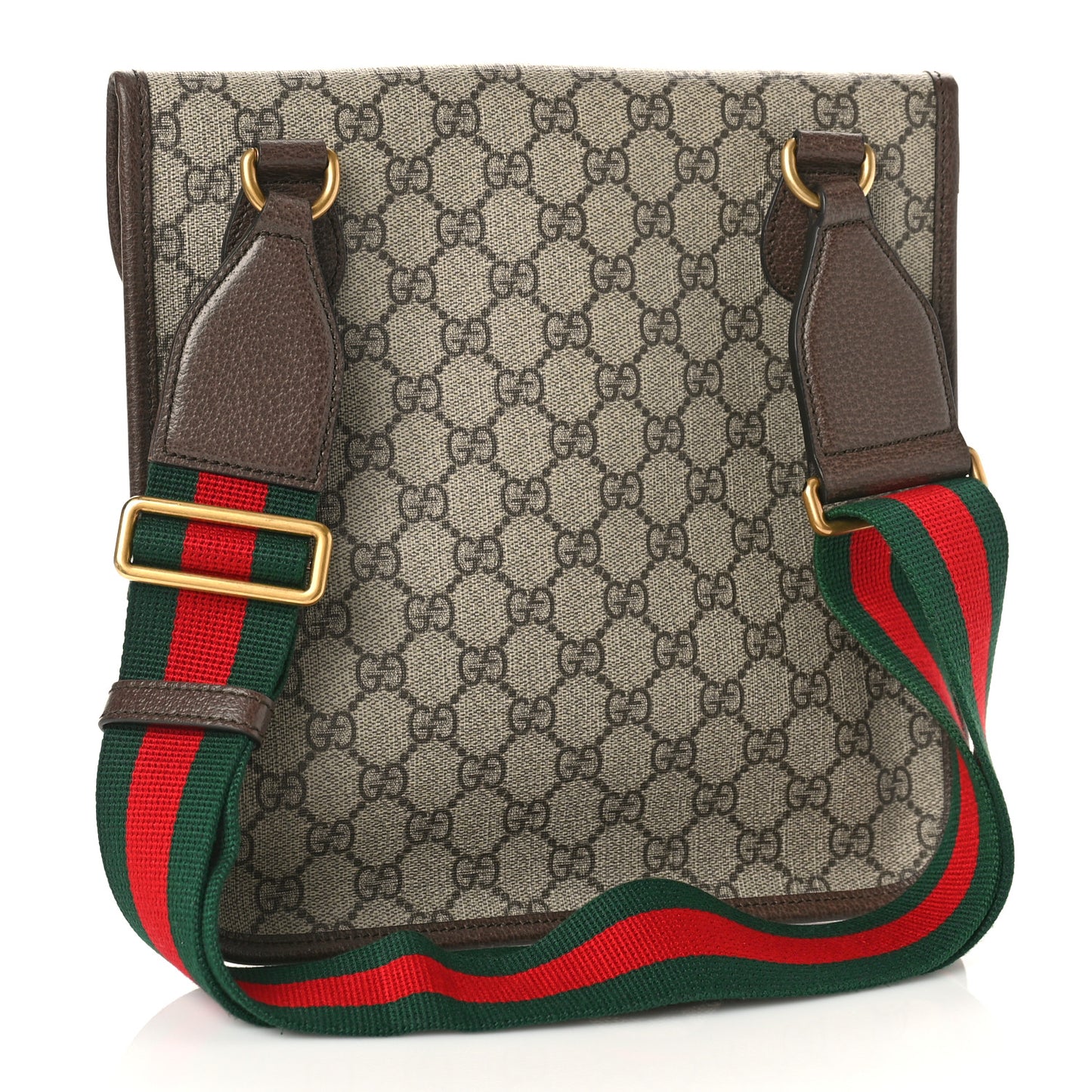 GG Supreme Monogram Web Medium Neo Vintage Flap Messenger Bag Beige New Acero