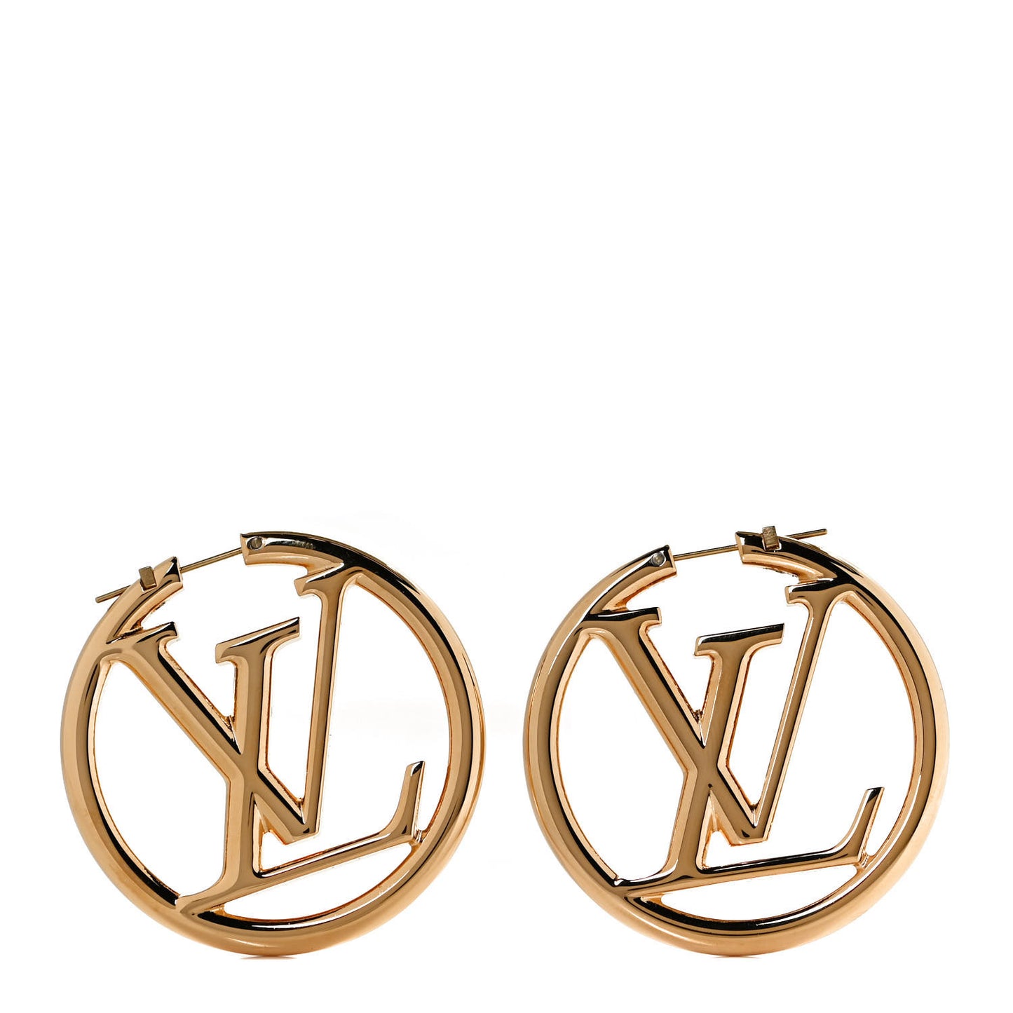 Metal Louise Hoop Earrings Gold