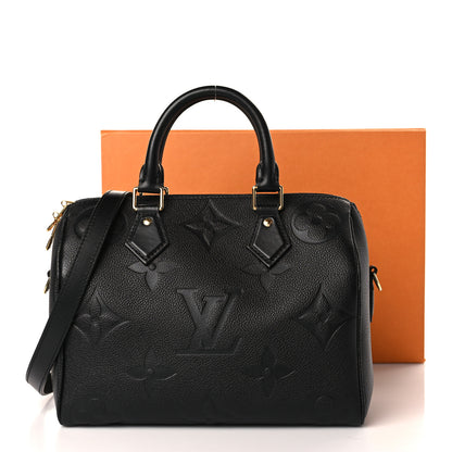 Louis Vuitton Empreinte Monogram Giant Speedy Bandouliere 25 Black 9 of 9