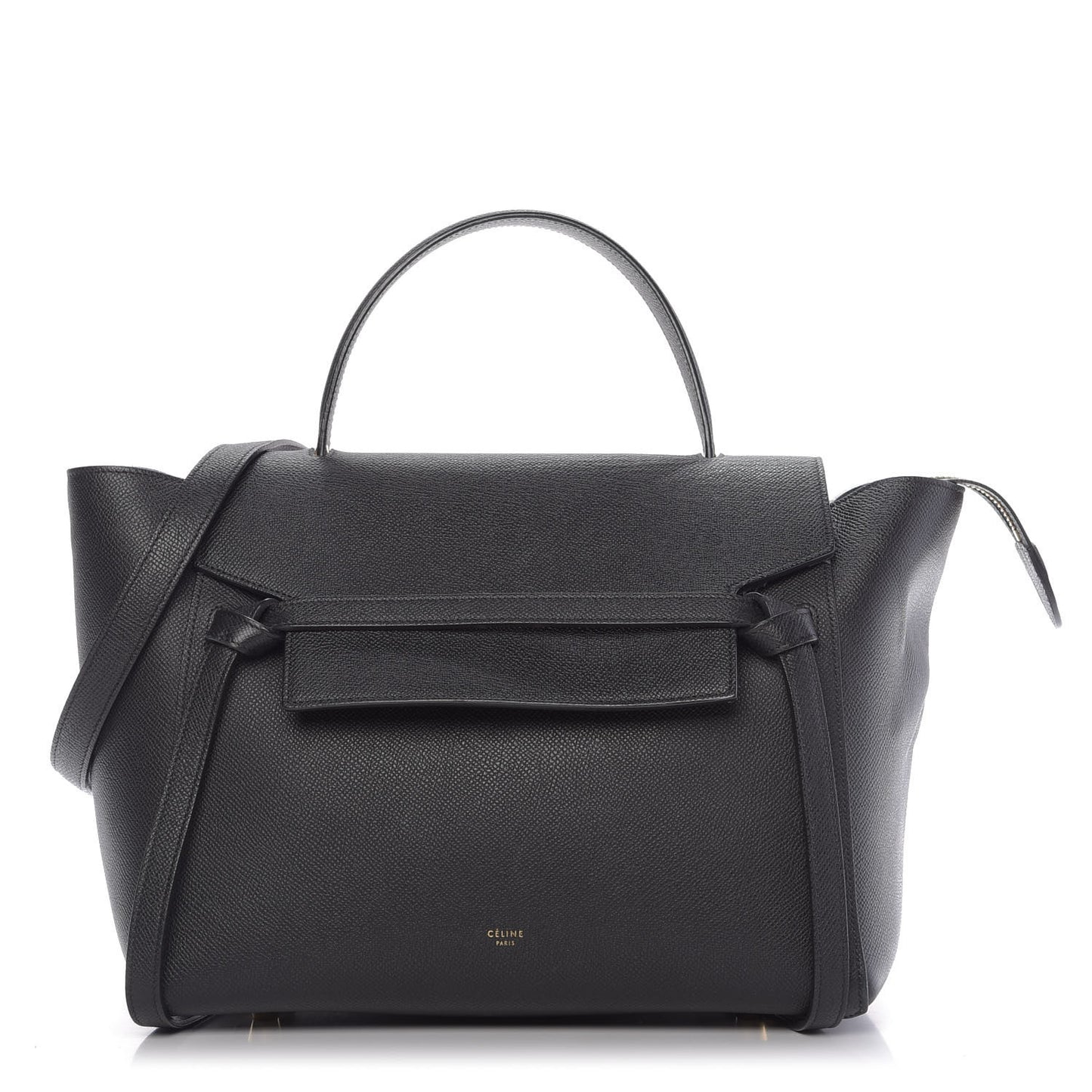 Grained Calfskin Mini Belt Bag Black
