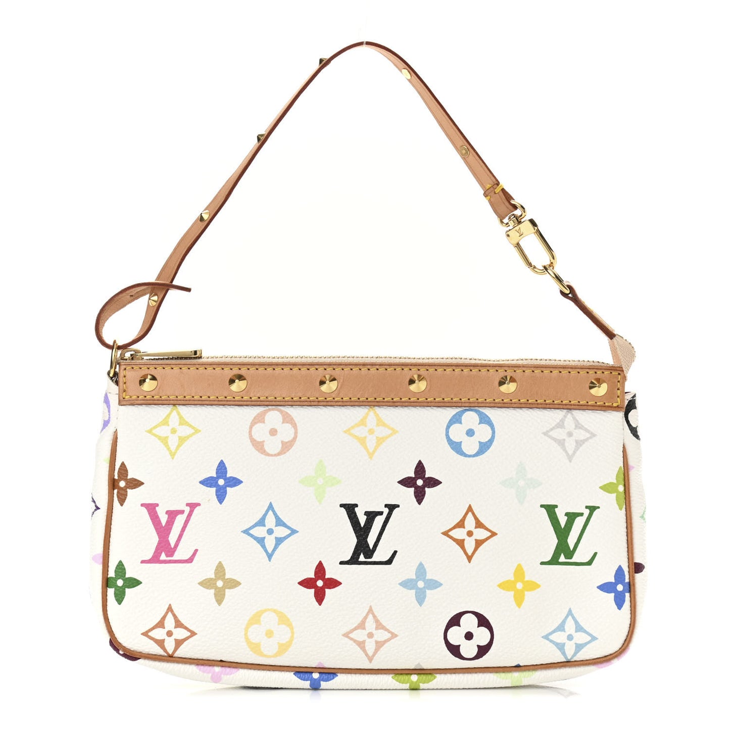 Monogram Multicolor Pochette Accessories White