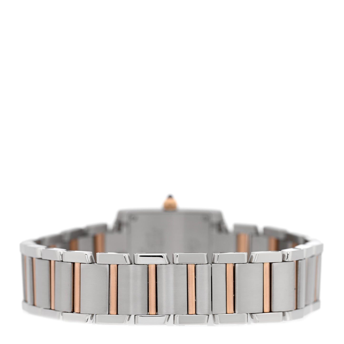 Stainless Steel 18K Pink Gold Mother of Pearl 20mm Tank Francaise Quartz Watch