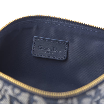 Christian Dior Monogram Mini Saddle Pochette Navy 5 of 9