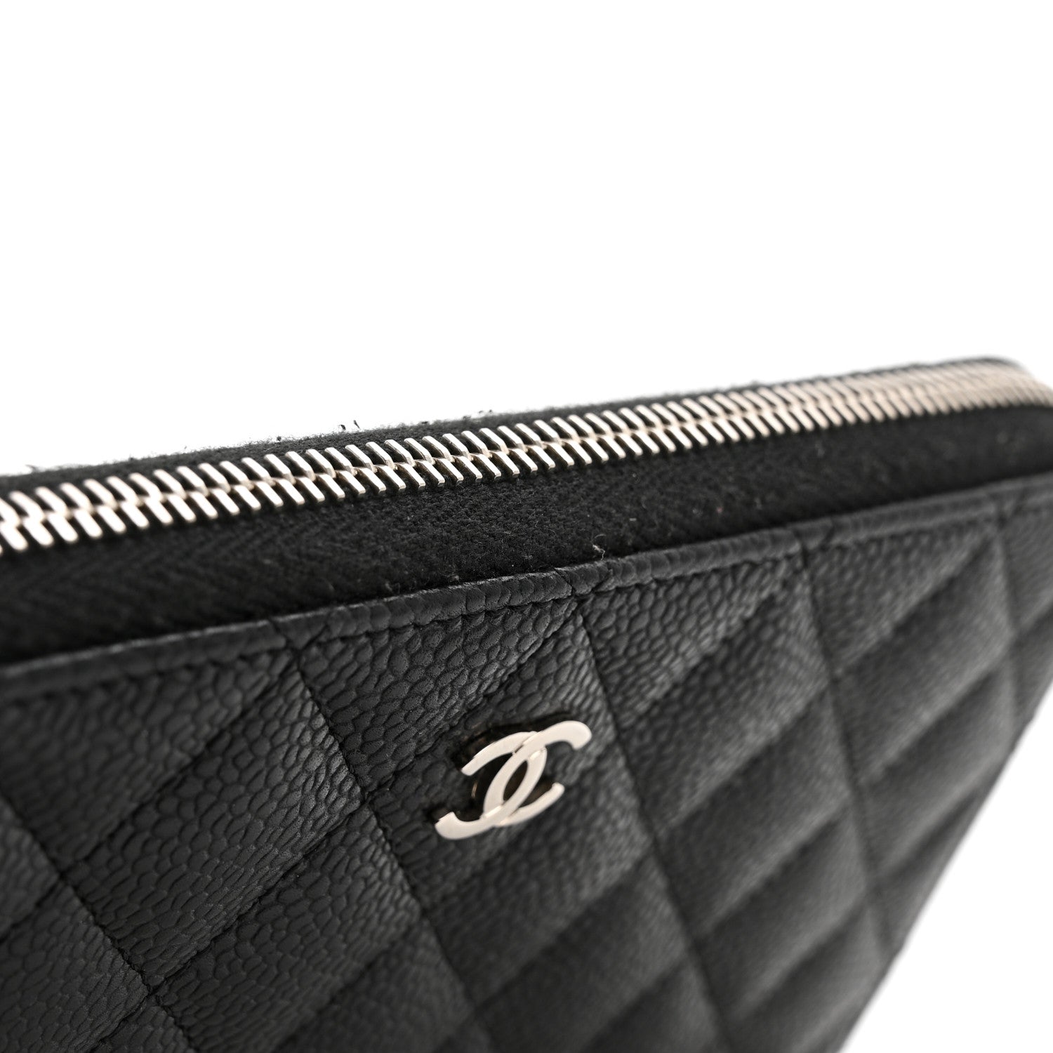 Chanel Caviar Quilted Large Gusset Zip Around Wallet Black 9 of 12