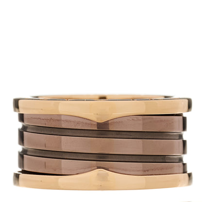 Bulgari 18K Rose Gold Bronze Cermet B.Zero1 Roma Four-Band Ring 59 8.75 1 of 6