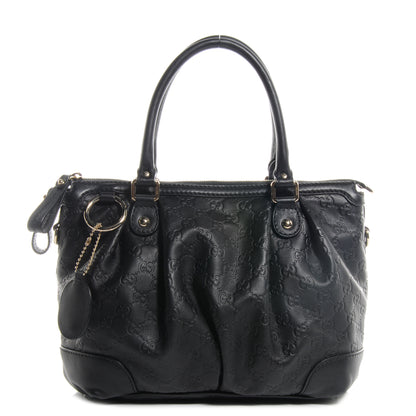 Gucci Guccissima Medium Sukey Top Handle Bag Black 1 of 9
