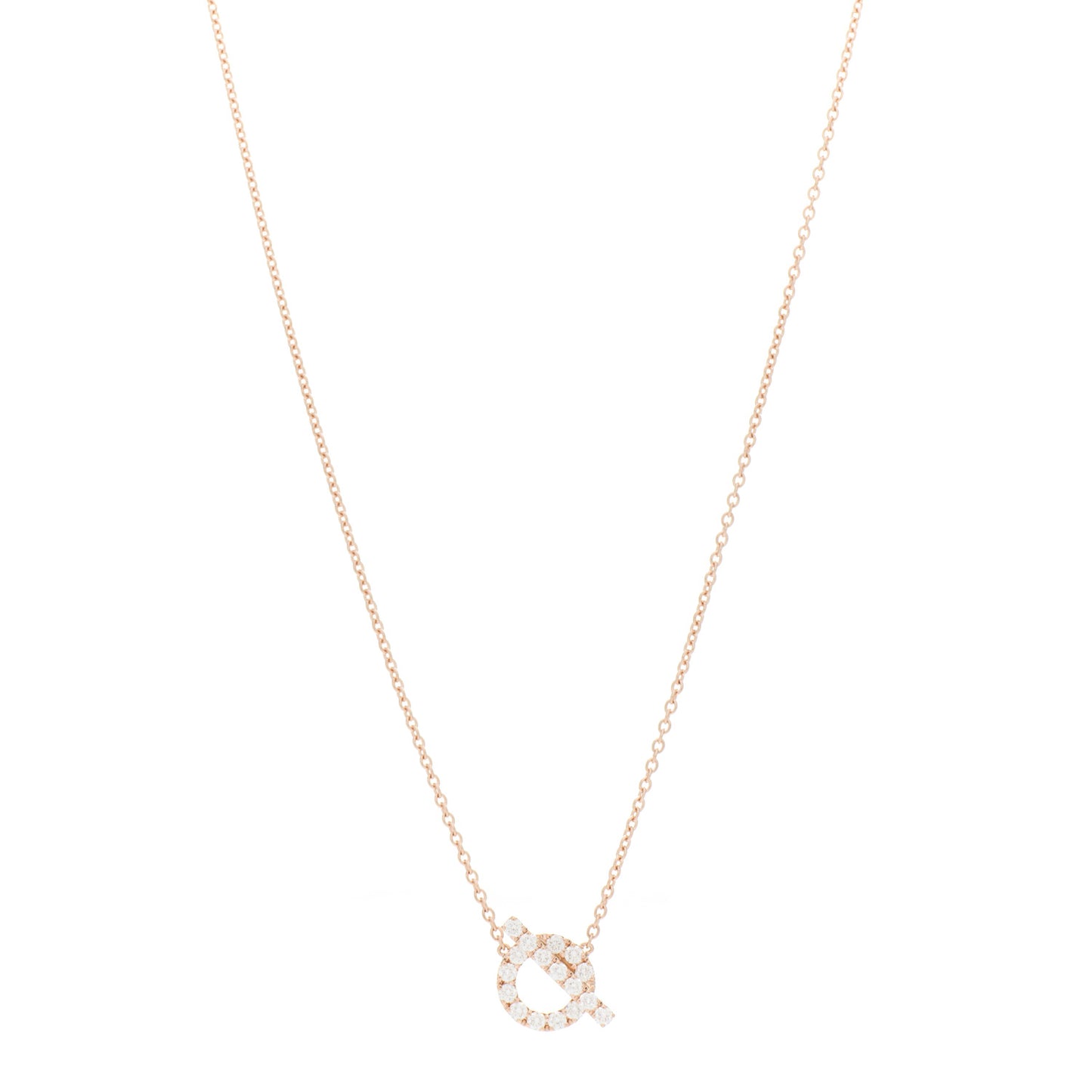 18K Rose Gold Diamond Finesse Pendant Necklace
