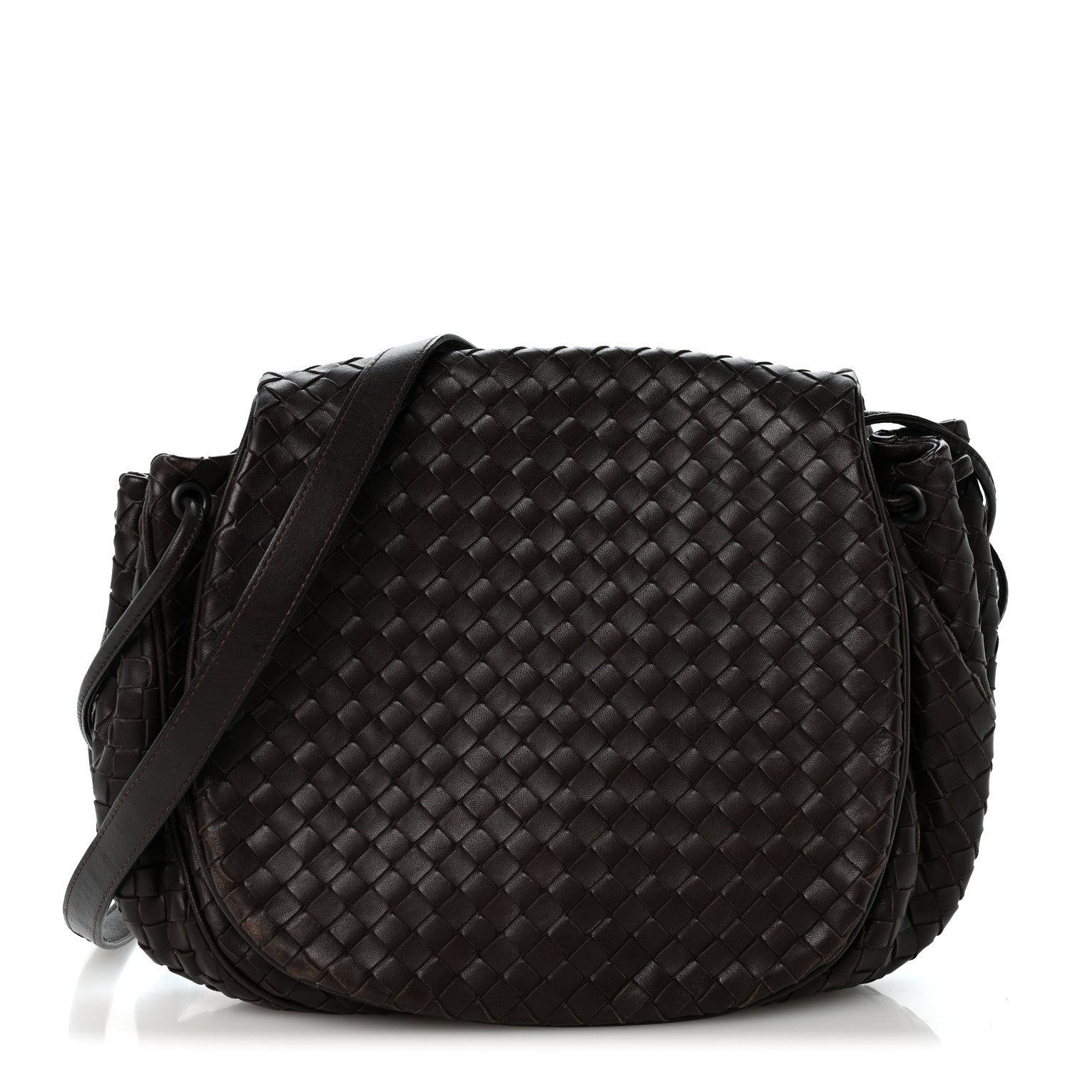 Bottega Veneta Nappa Intrecciato Messenger Bag Ebano 1 of 12