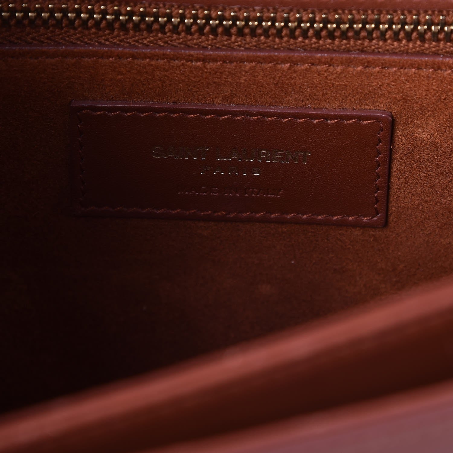 Saint Laurent Smooth Calfskin Medium Classic Monogram Universite Bag Brown 6 of 8