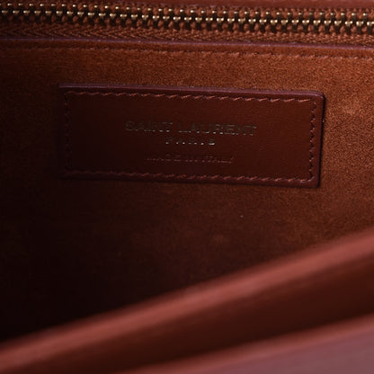 Saint Laurent Smooth Calfskin Medium Classic Monogram Universite Bag Brown 6 of 8