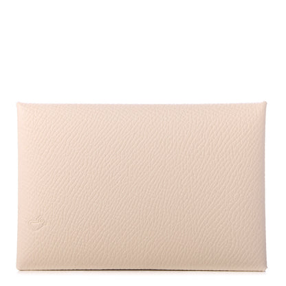 Hermes Epsom Horseshoe Calvi Card Case Craie Jaune Ambre 1 of 9