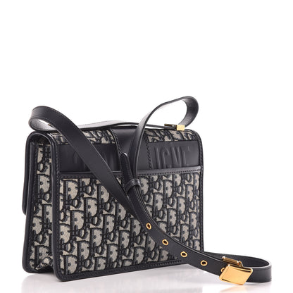 Christian Dior Oblique 30 Montaigne Flap Bag Blue 3 of 9
