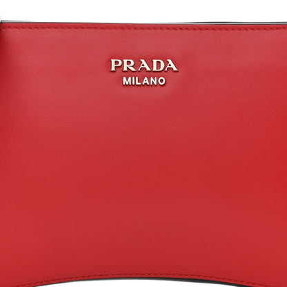 Prada City Calfskin Sidonie Crossbody Bag Rosso Black 8 of 10