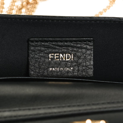 Fendi Vitello Cruise F is Fendi Bi-Color FF 1974 Embossed Envelope Belt Bag Maya Black 5 of 10