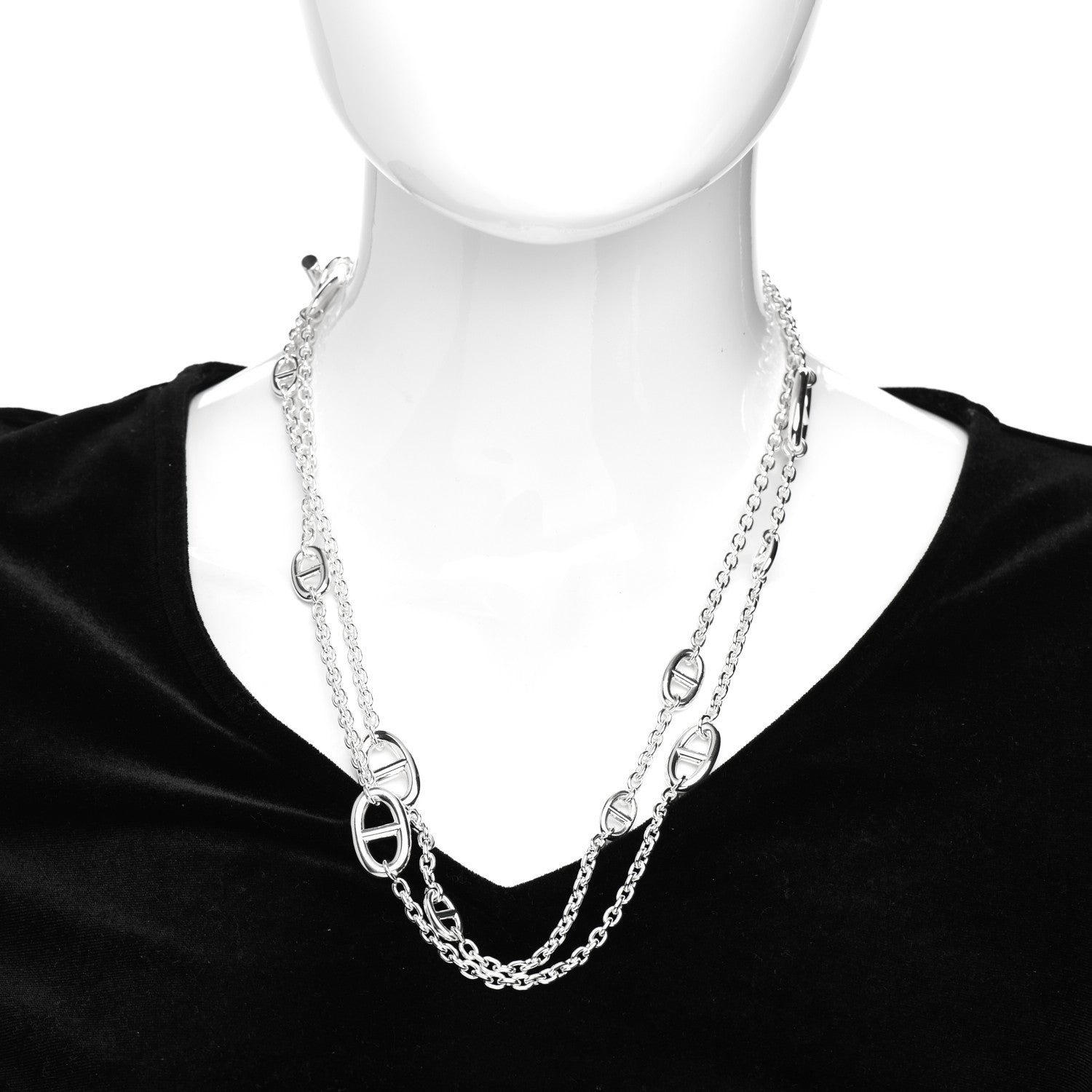 Hermes Sterling Silver Farandole Necklace 120 2 of 5