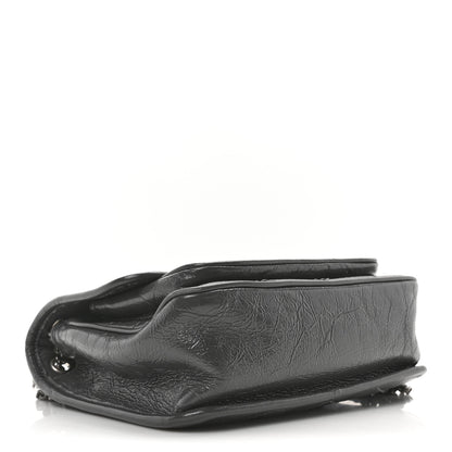 Saint Laurent Crinkled Calfskin Matelasse Monogram Baby Niki Chain Satchel Storm 4 of 10