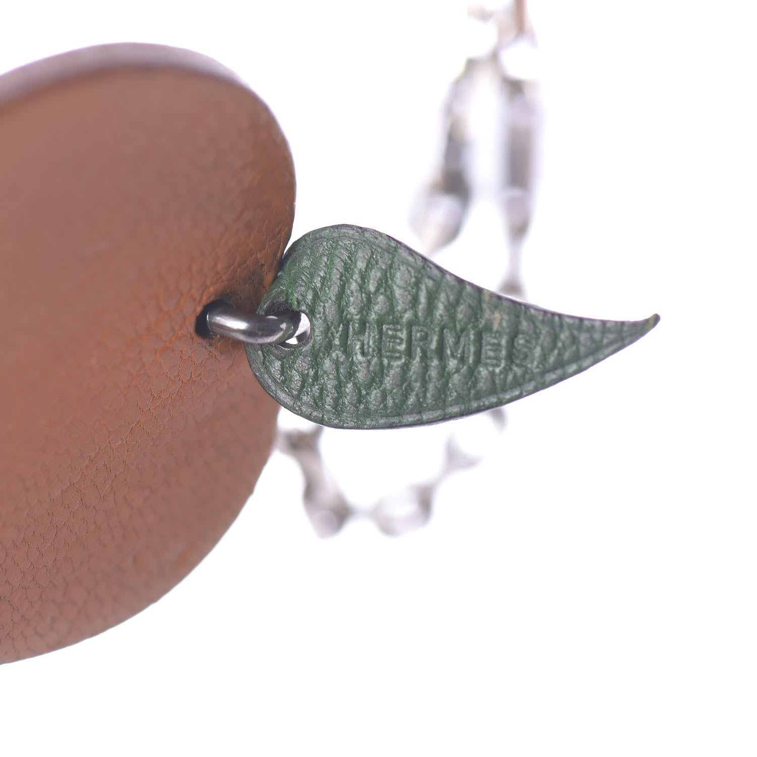 Hermes Chevre Mysore Orange Key Chain Bag Charm Orange 7 of 7