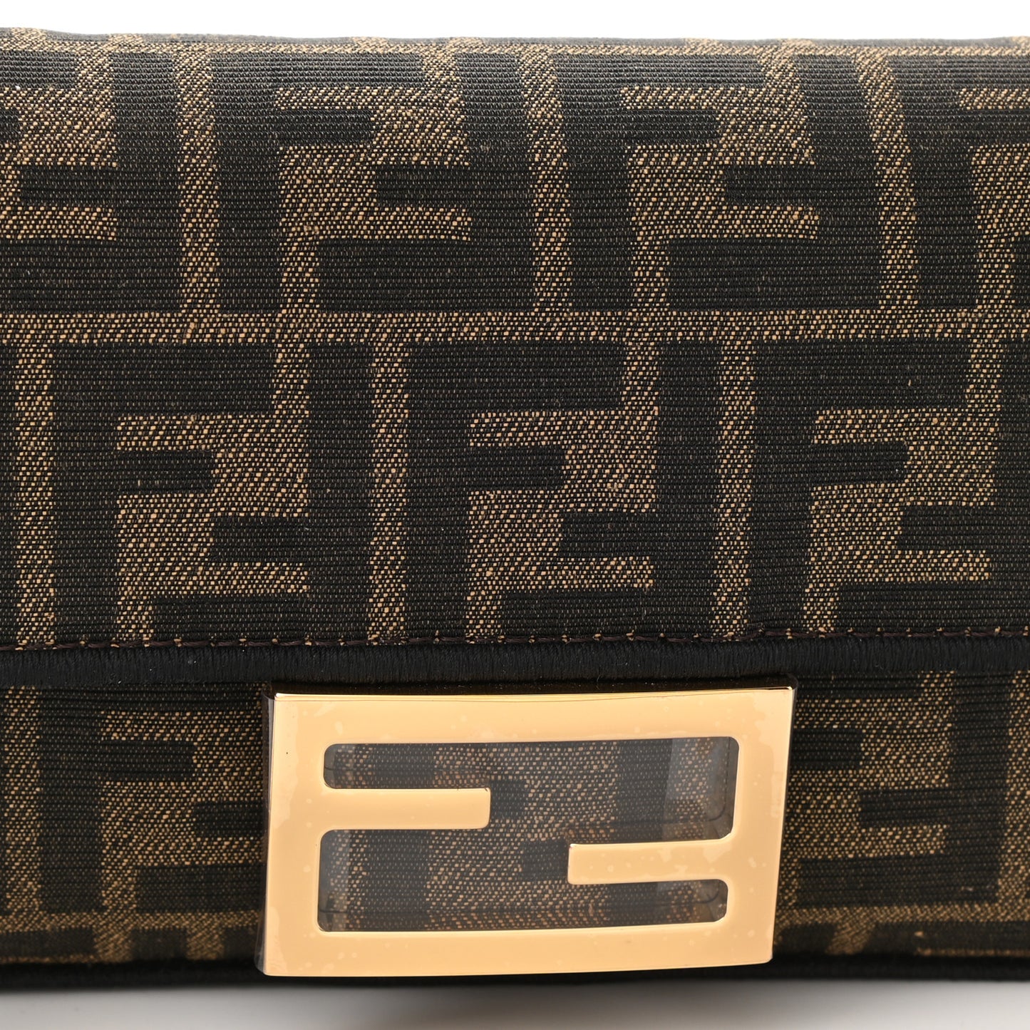 Fabric Jacquard FF 1974 Mini Baguette Tobacco Moro Black