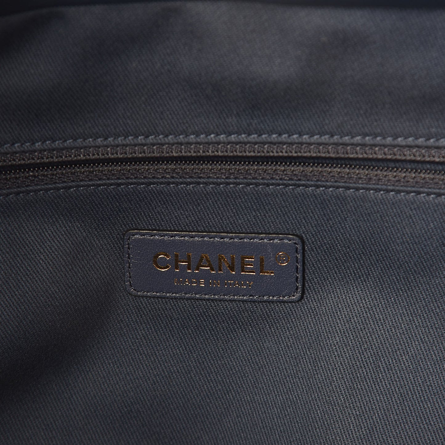 Calfskin Caviar Quilted Large Shopping Tote Blue