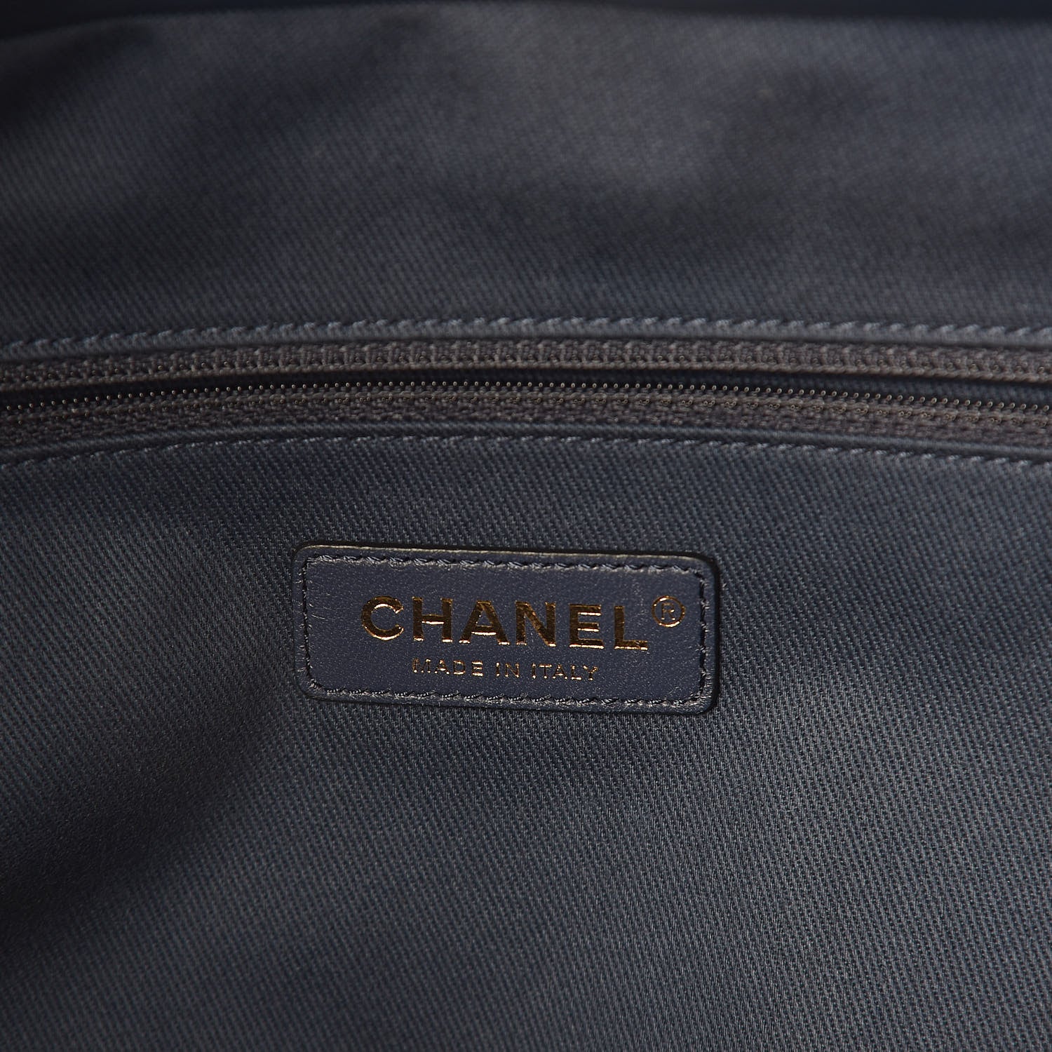 Chanel Calfskin Caviar Quilted Large Shopping Tote Blue 6 of 10