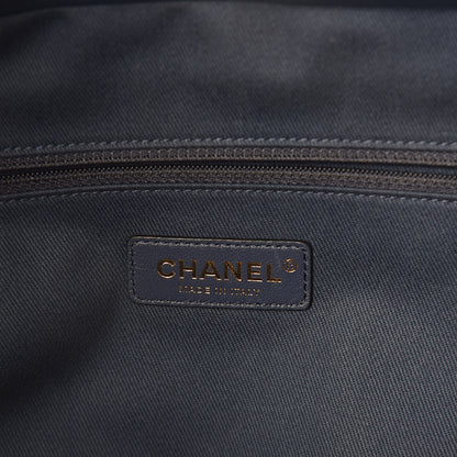 Chanel Calfskin Caviar Quilted Large Shopping Tote Blue 6 of 10