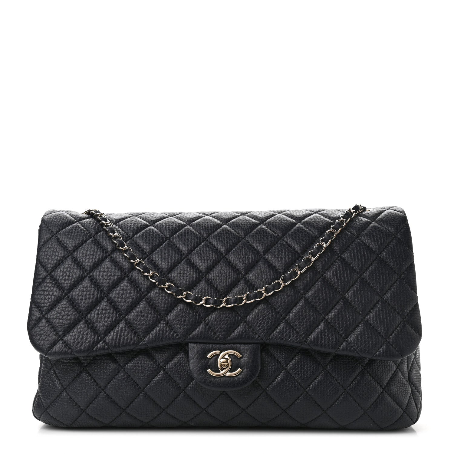 Chanel Calfskin Quilted Small XXL Travel Flap Bag Navy 1 of 10