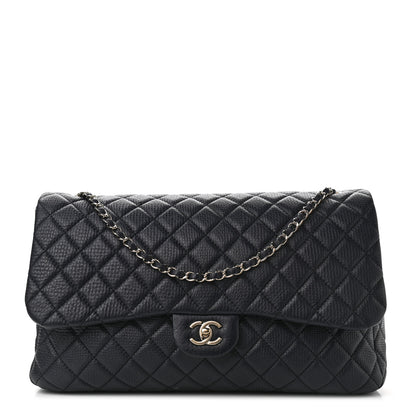 Chanel Calfskin Quilted Small XXL Travel Flap Bag Navy 1 of 10