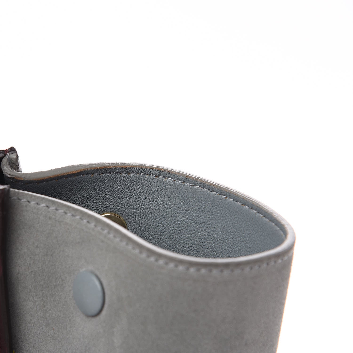 Celine Smooth Calfskin Suede Medium Tri-Color Trapeze Dark Grey 17 of 17