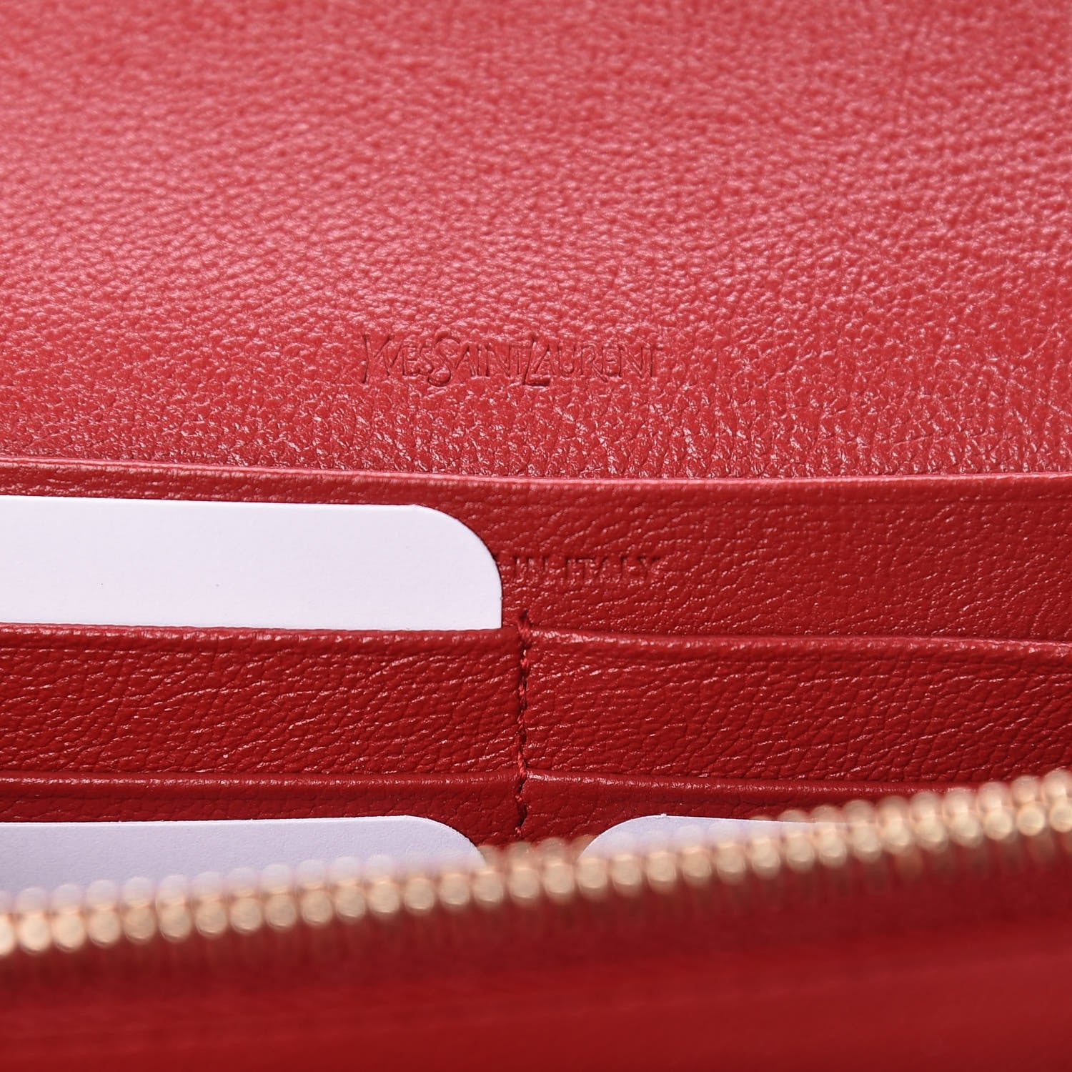 Saint Laurent Calfskin Belle de Jour Chain Clutch Rouge Orient 7 of 11