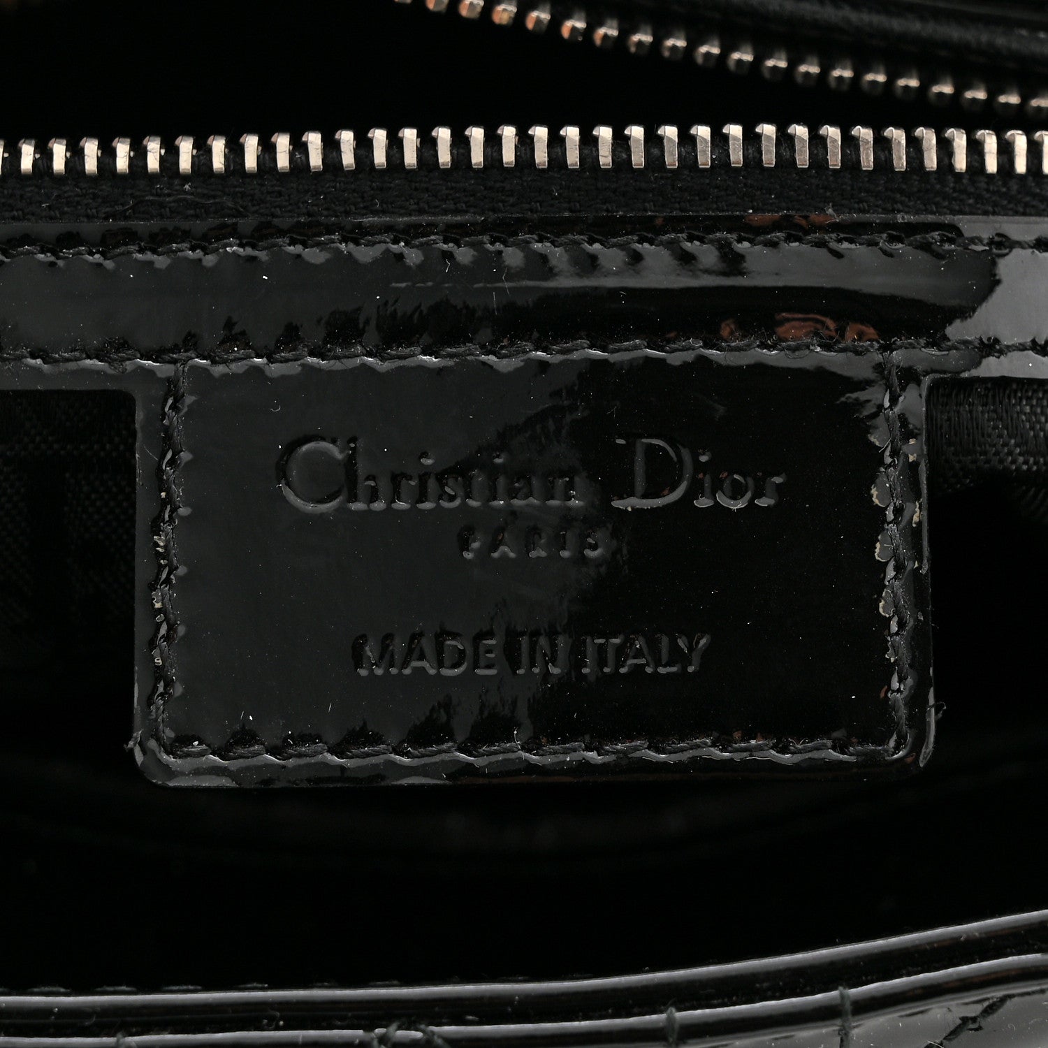 Christian Dior Patent Cannage Large Lady Dior Black 6 of 10