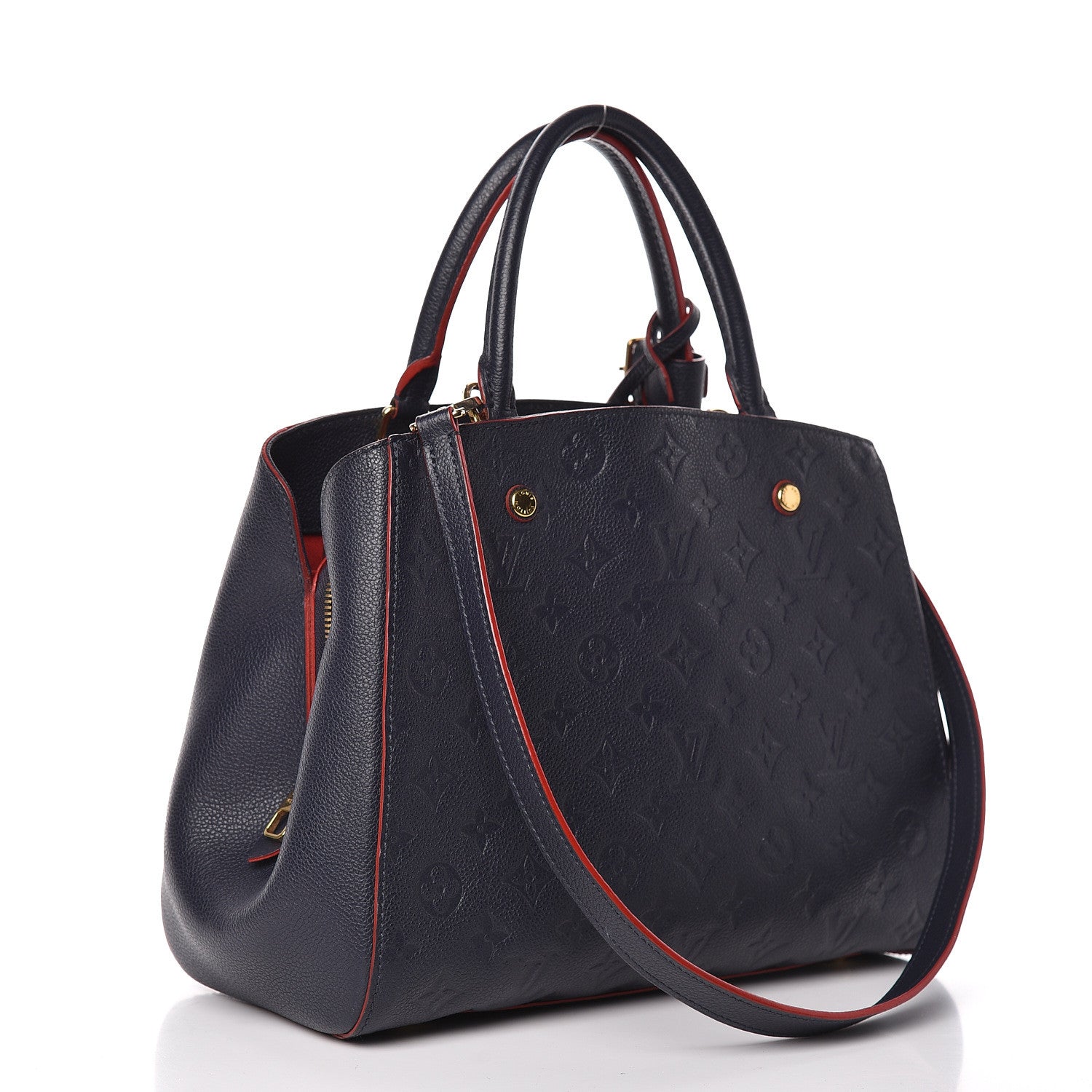 Louis Vuitton Empreinte Montaigne MM Marine Rouge 3 of 12