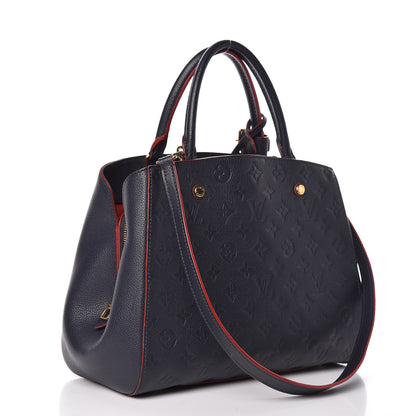 Louis Vuitton Empreinte Montaigne MM Marine Rouge 3 of 12