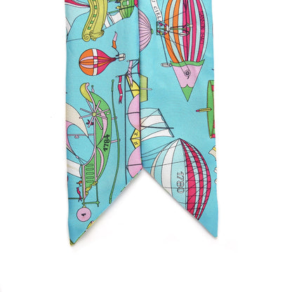 Hermes Silk Les Folies Du Ciel Twilly 5 of 5
