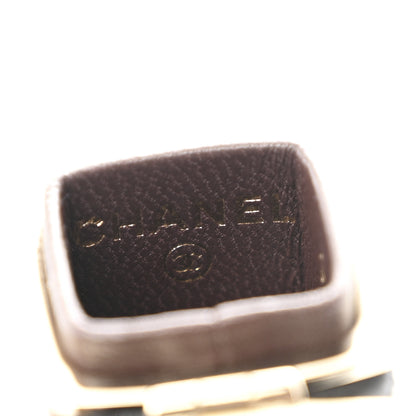 Chanel Caviar Stitched Lipstick Case On Chain Black Burgundy 5 of 11