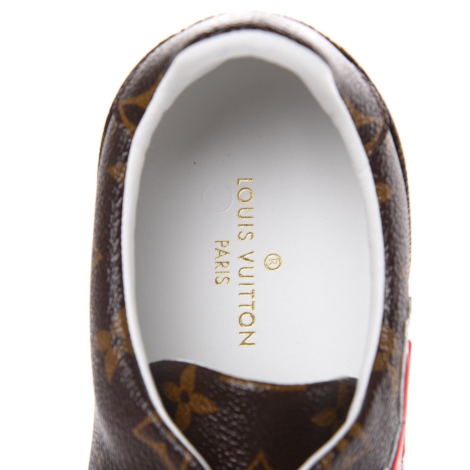 Louis Vuitton Calfskin Monogram LV Black Heart Sneakers 39 Cacao 8 of 9