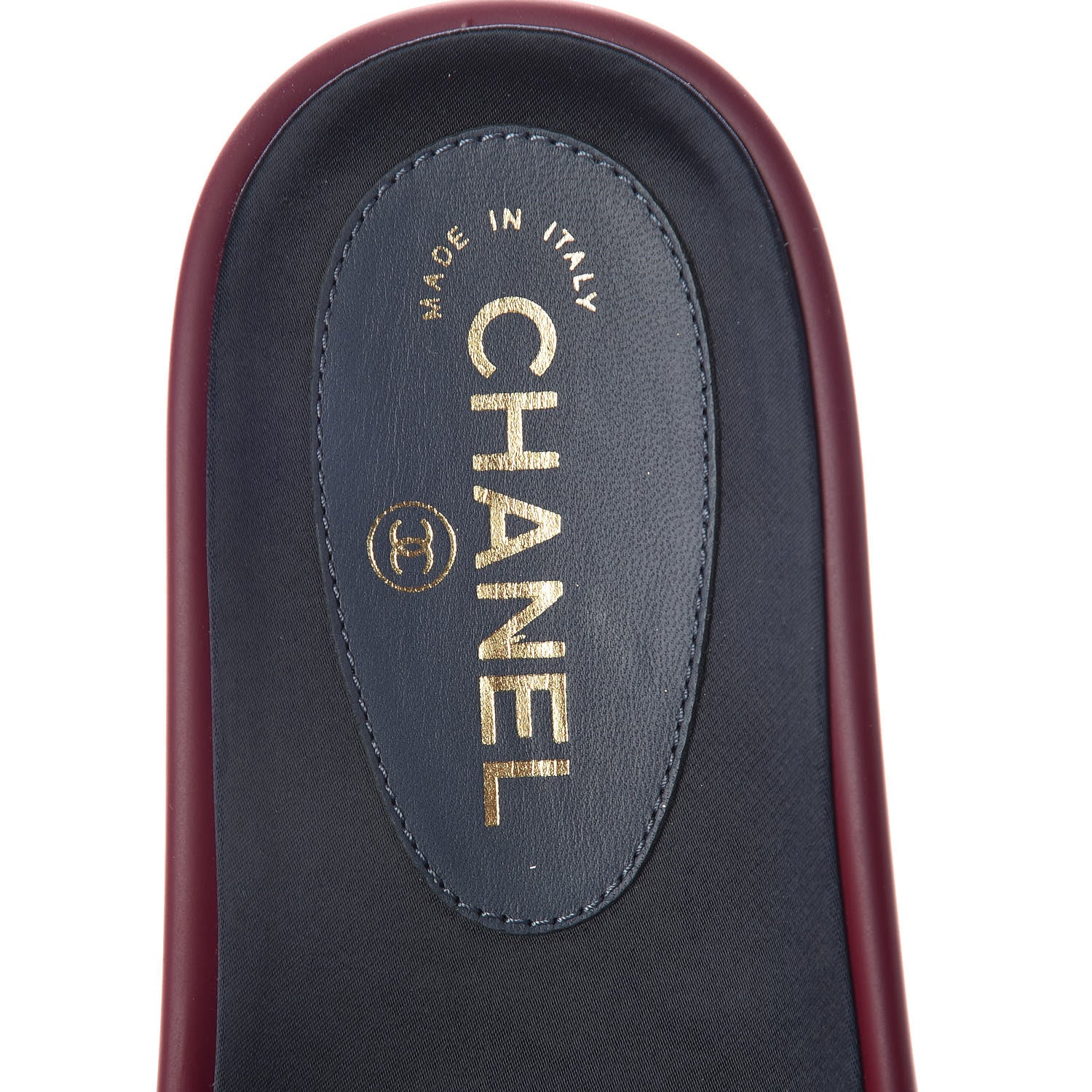 Chanel Satin Chain Flat Sandals 38 Dark Fuchsia 5 of 7