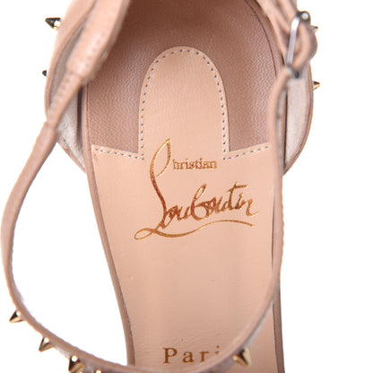 Christian Louboutin Nappa Goldostrap 100 Spiked Pumps 39 Nude 9 of 9