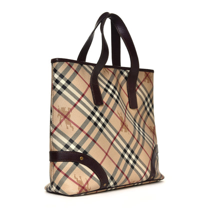 Burberry Haymarket Check Studded Large Tote Chocolate 5 of 19