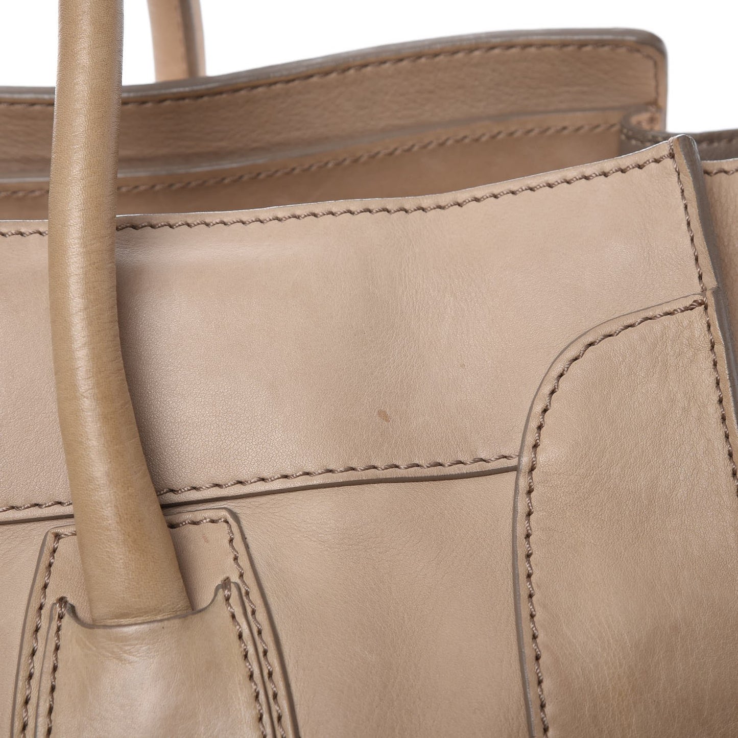 Drummed Calfskin Medium Luggage Camel