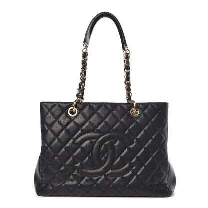 Chanel Caviar Quilted Grand Shopping Tote GST Black 1 of 14