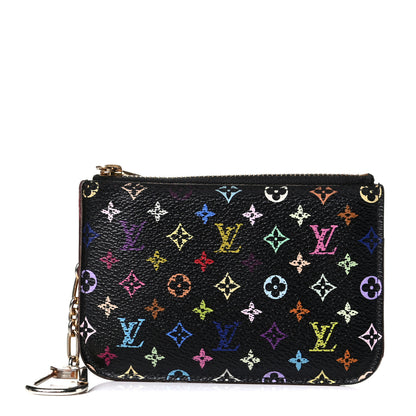 Louis Vuitton Monogram Multicolor Key Pouch Black Grenade 1 of 7