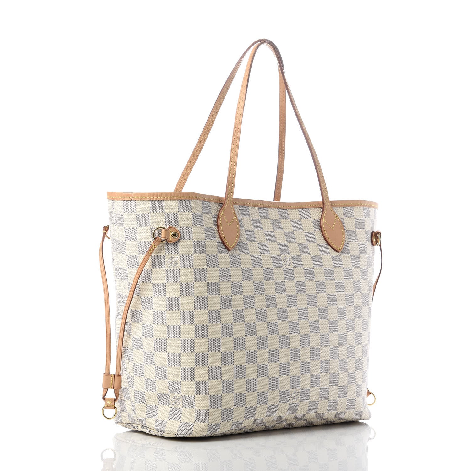 Louis Vuitton Damier Azur Neo Neverfull MM Rose Ballerine 3 of 9