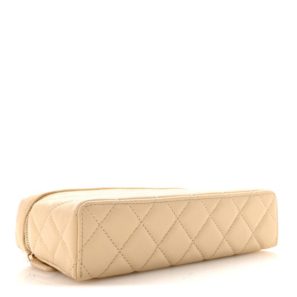 Chanel Caviar Quilted Top Handle Slim Vanity With Chain Beige 4 of 11