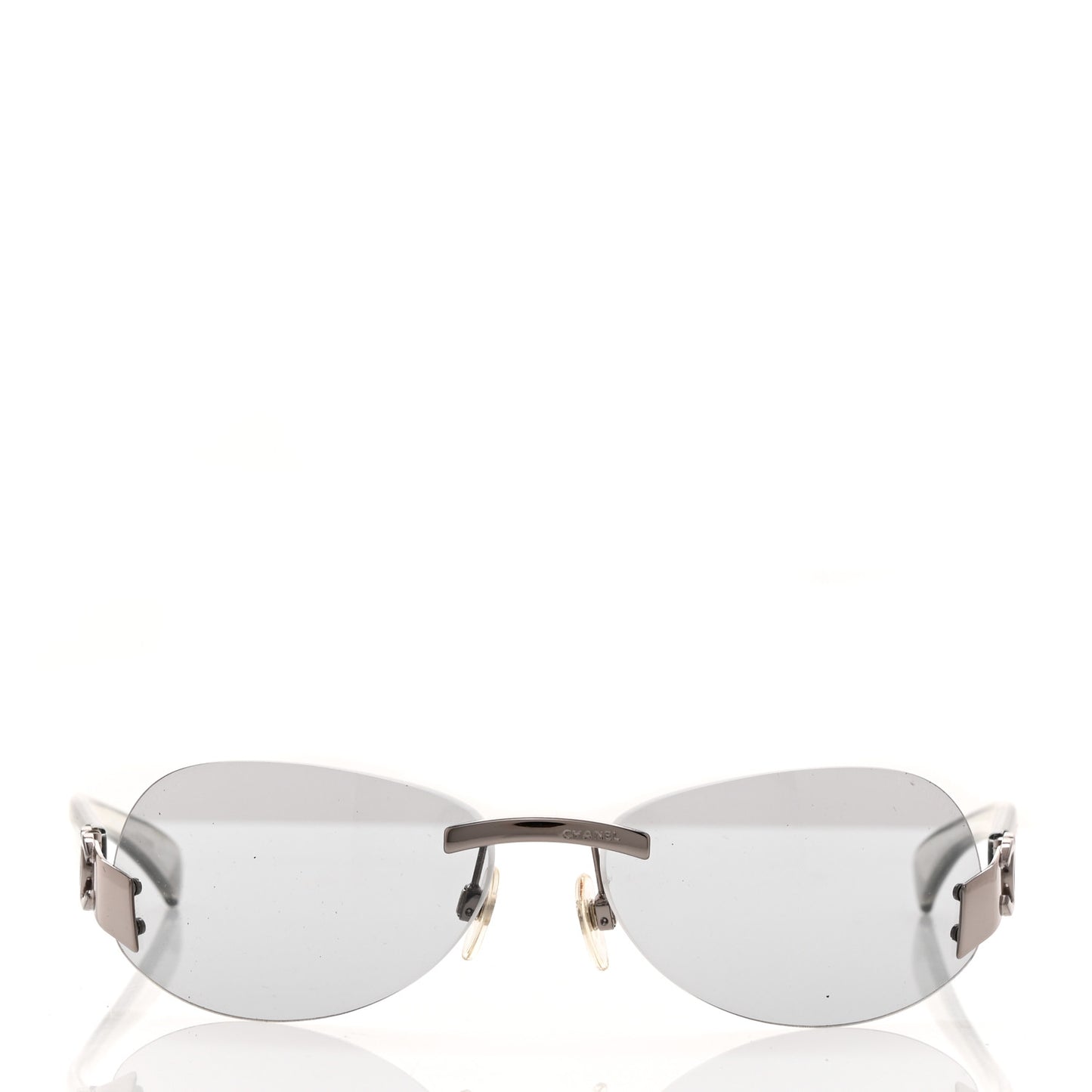 Frameless CC Logo Sunglasses 4037 Clear