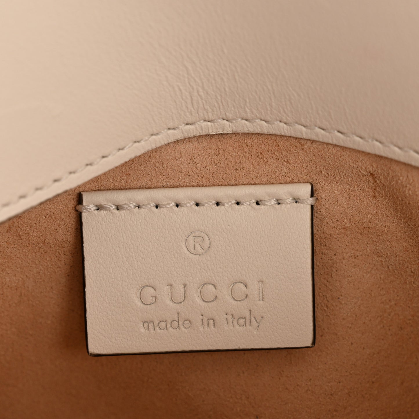Calfskin Matelasse Super Mini GG Marmont Shoulder Bag White