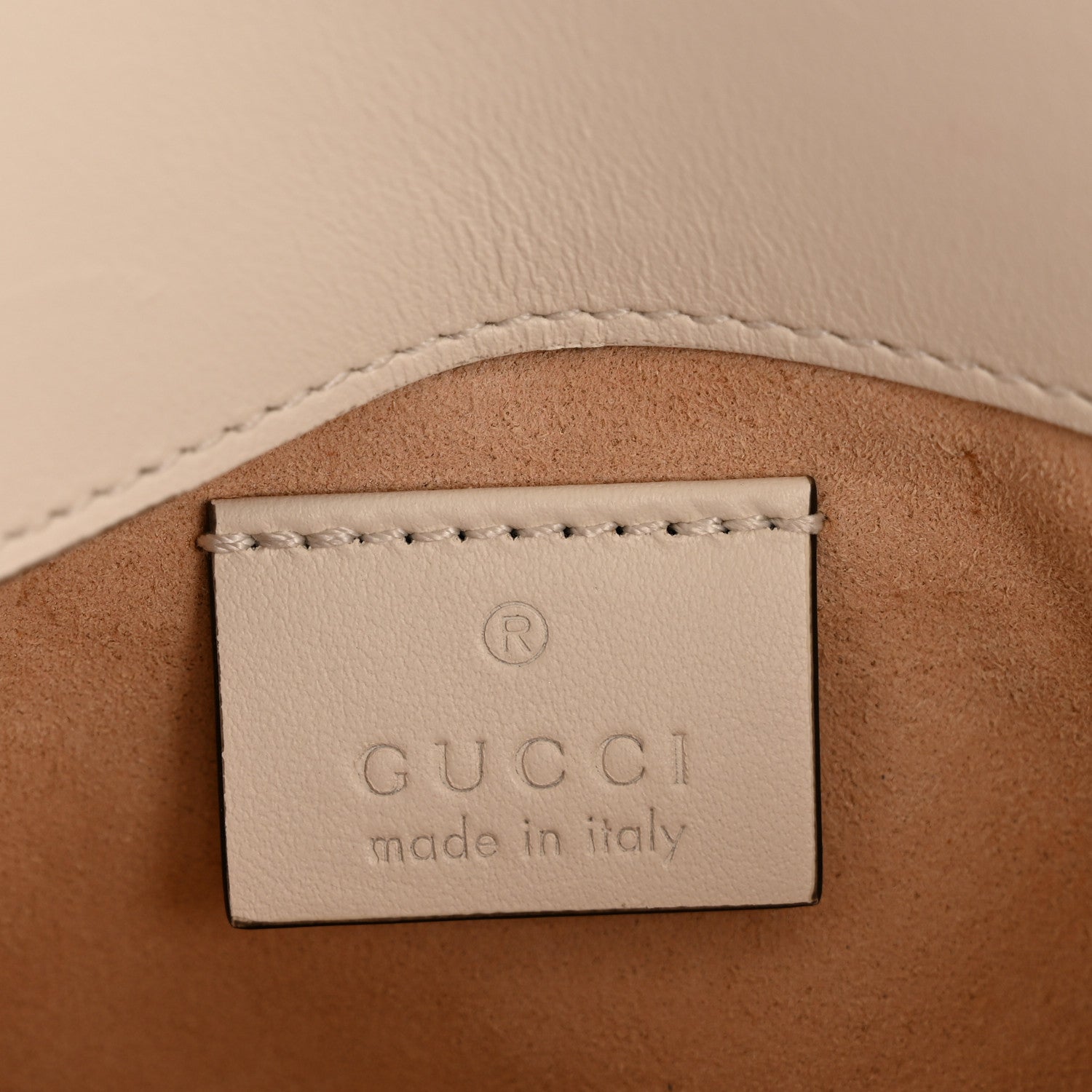 Gucci Calfskin Matelasse Super Mini GG Marmont Shoulder Bag White 6 of 14